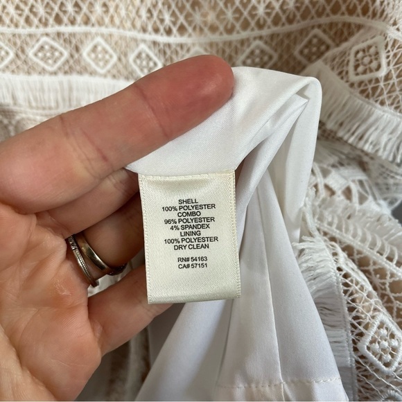 ELIZA J Cap Sleeve White Lace Mini Dress - Picture 9 of 11